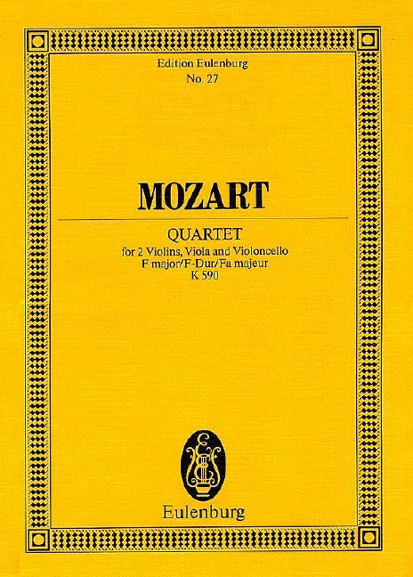 String Quartet F major KV 590 - Mozart, Wolfgang Amadeus