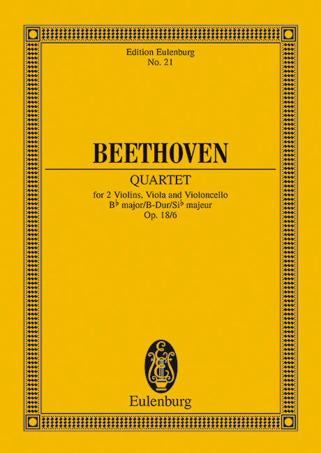 String Quartet Bb major op. 18/6 - Beethoven, Ludwig van