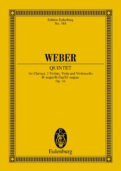 Quintet Bb major op. 34 JV 182; WeV P.11 - Weber, Carl Maria von