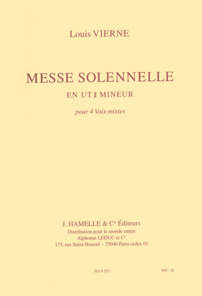 Messe Solennelle en ut mineur - Louis Vierne