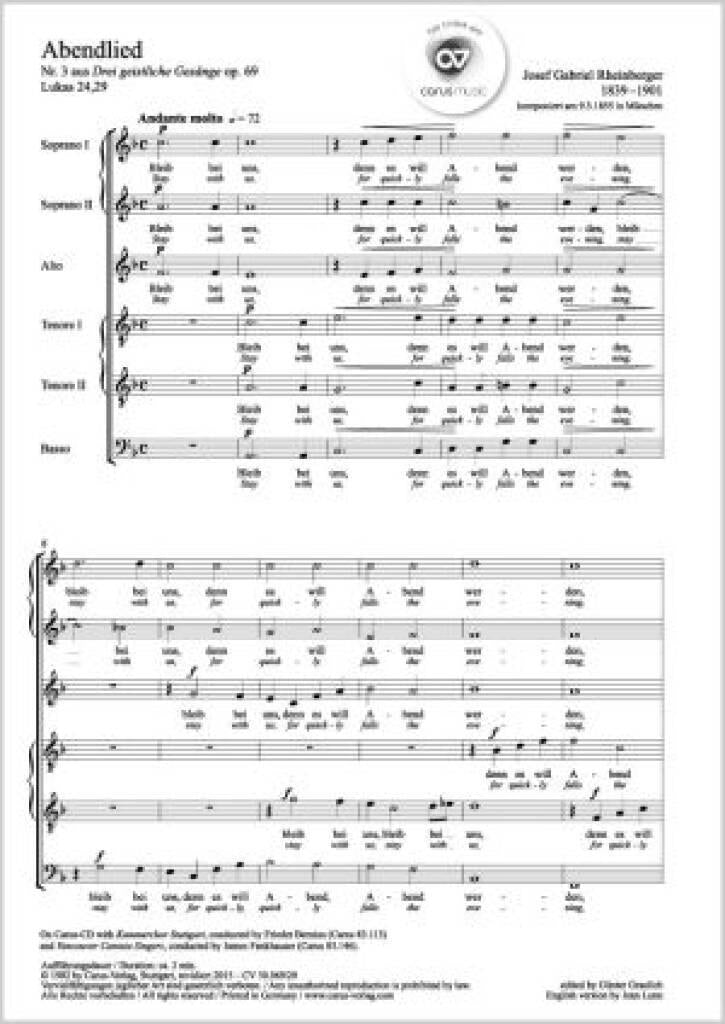 Abendlied - J. Rheinberger