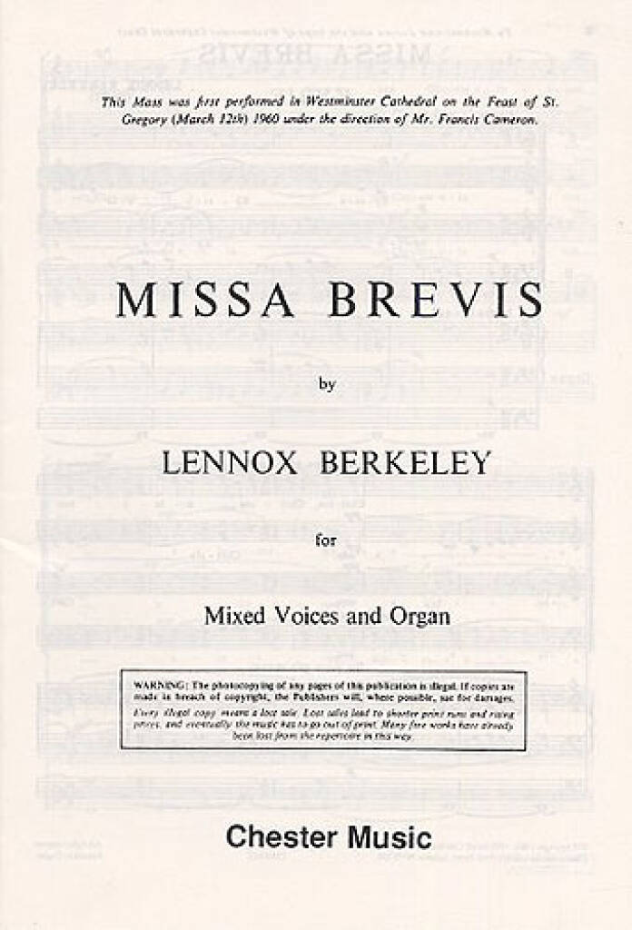 Missa Brevis Op.57 (Original Latin Version)