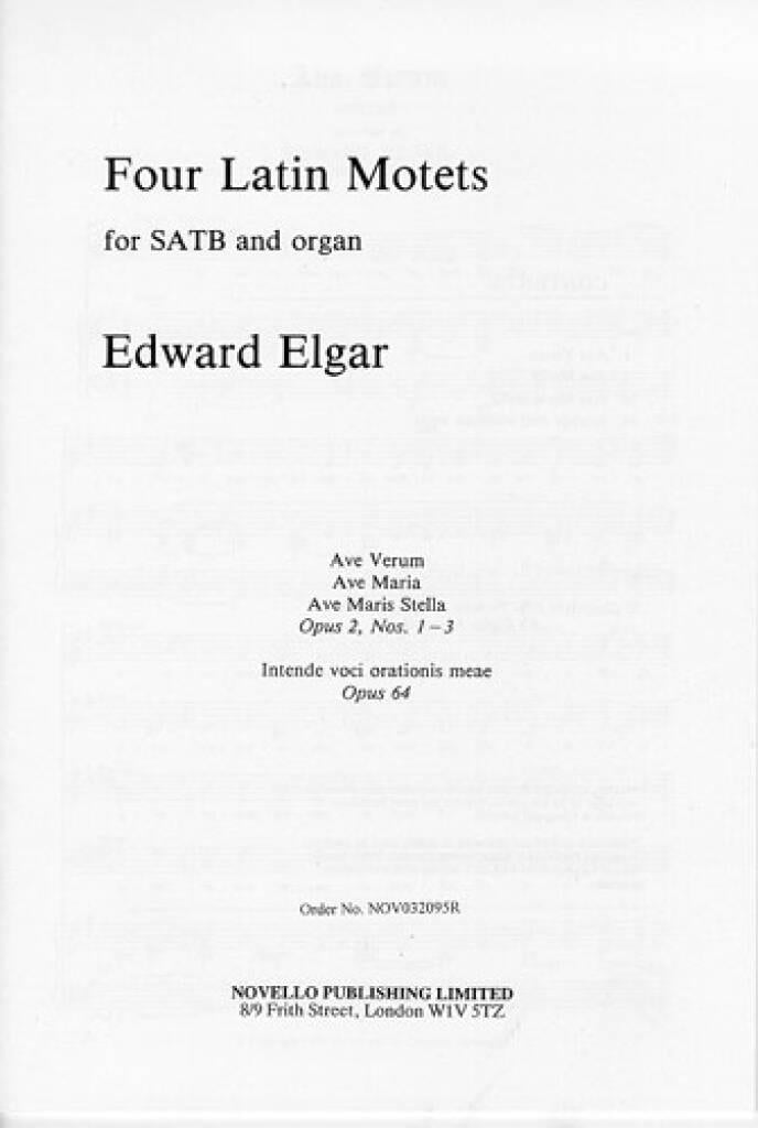 Four Latin Motets - E. Elgar