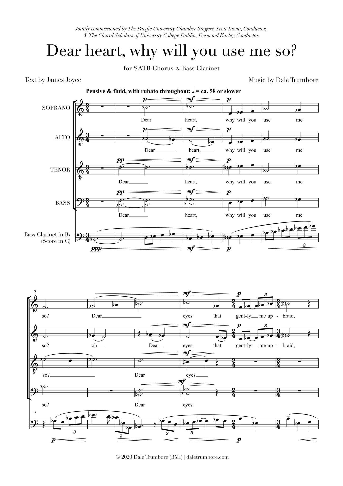 Dear heart, why will you use me so - Dale Trumbore