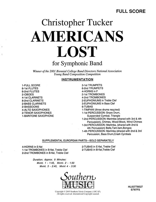 Americans Lost - Christopher Tucker