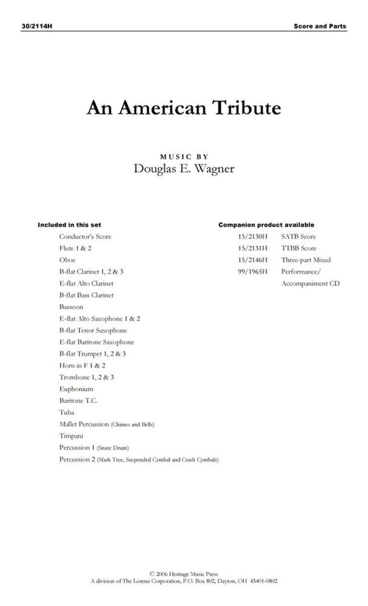 An American Tribute - Douglas E. Wagner