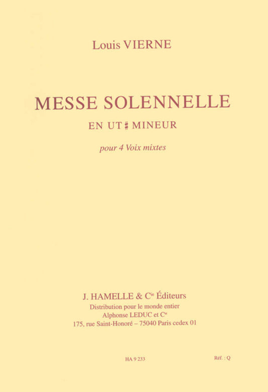 Messe Solennelle en ut mineur - Louis Vierne