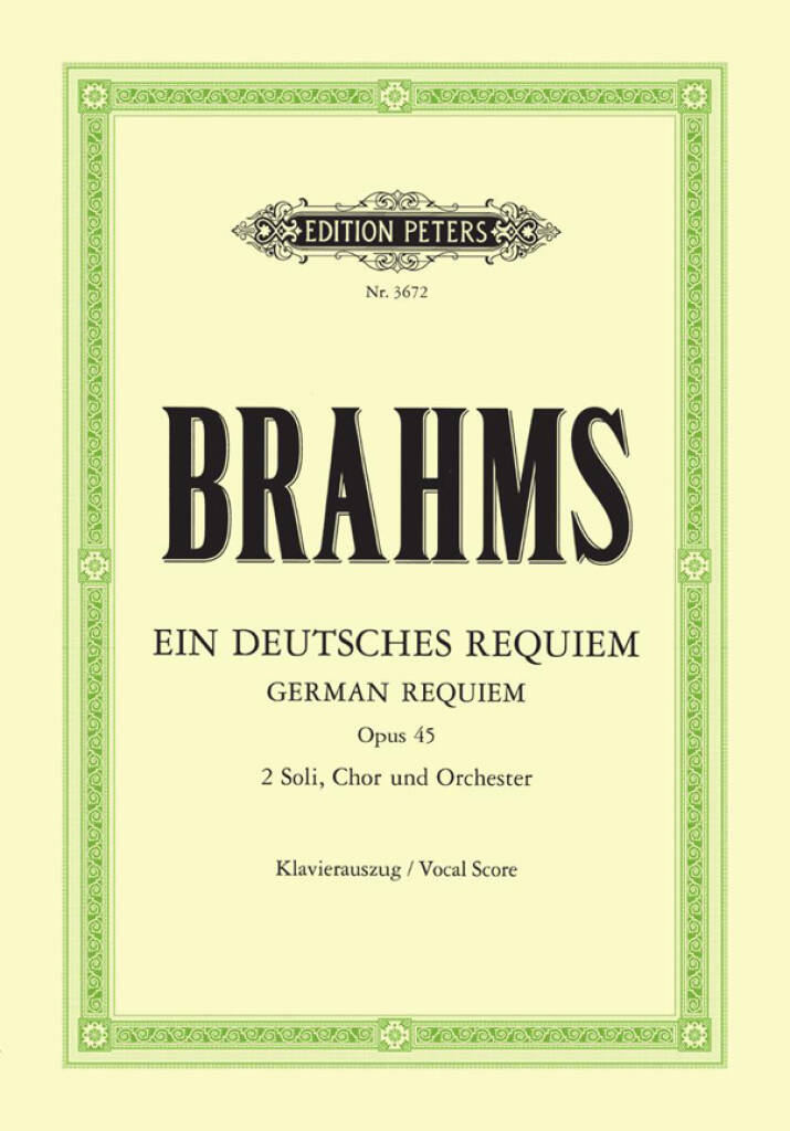 Ein Deutsches Requiem Op.45 - German Vocal Score