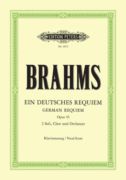 Ein Deutsches Requiem Op.45 - German Vocal Score