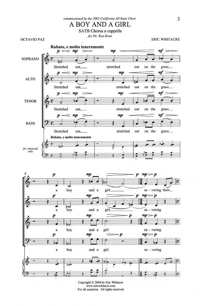 A boy and a girl (SATB) - Eric Whitacre