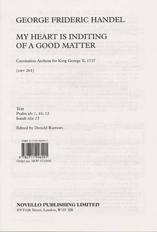 My Heart Is Inditing Of A Good Matter