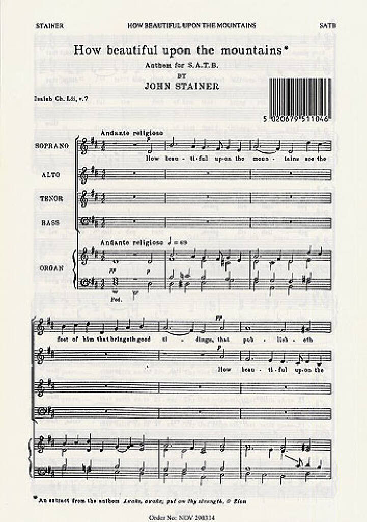 How Beautiful Upon The Mountains - John Stainer