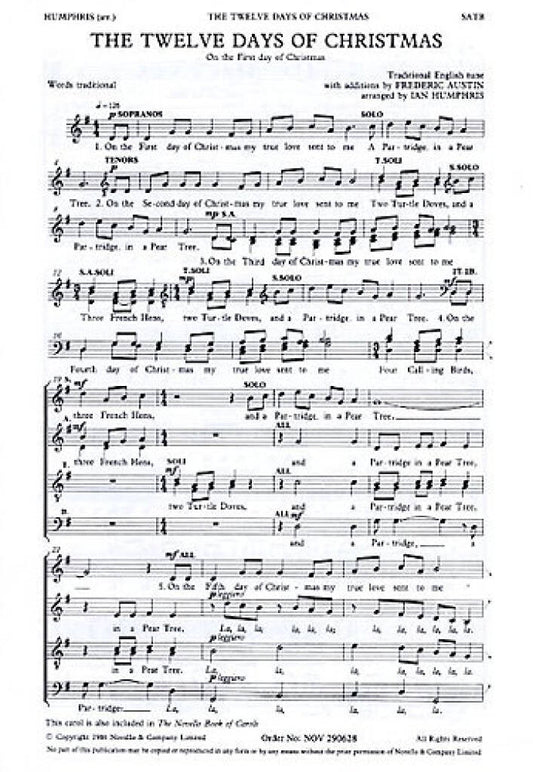 The Twelve Days Of Christmas - arr. Ian Humphries