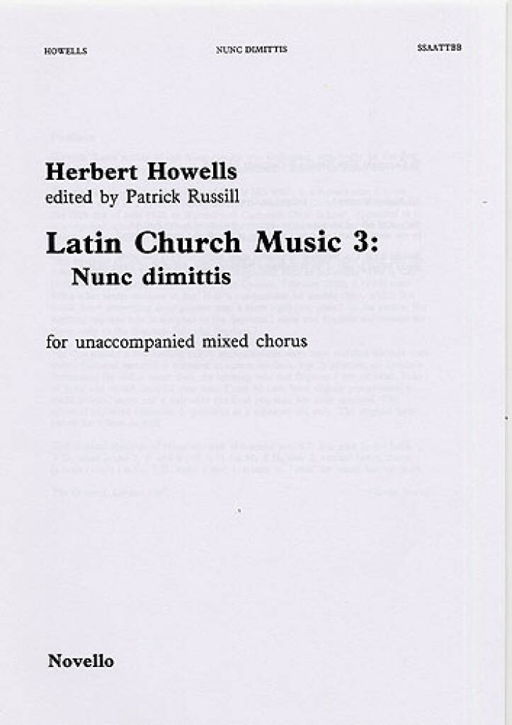 Nunc Dimittis (Latin Church Music 3)