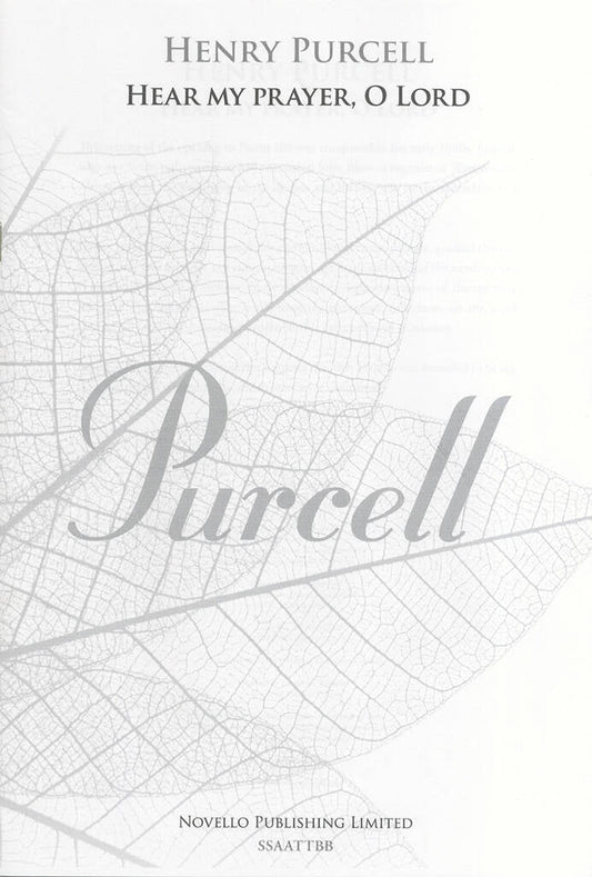 Hear My Prayer, O Lord - H. Purcell