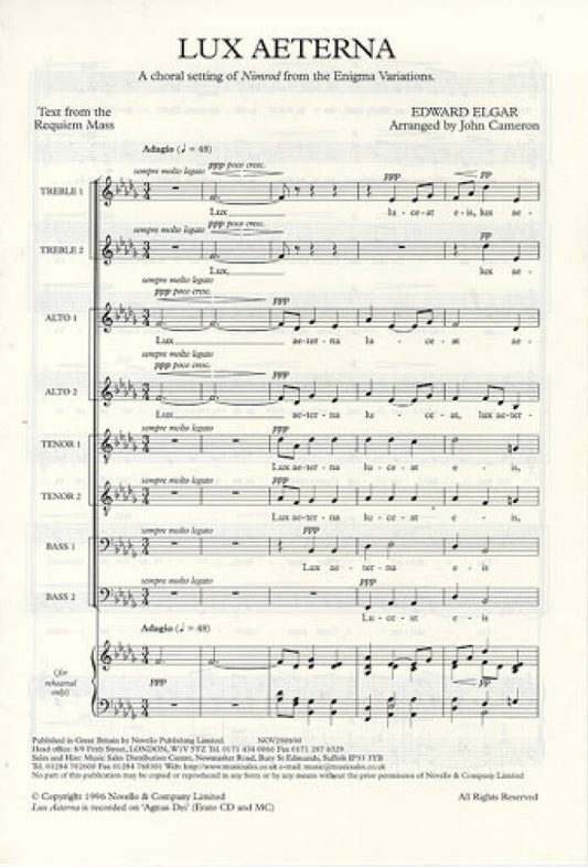 Lux Aeterna - Edward Elgar