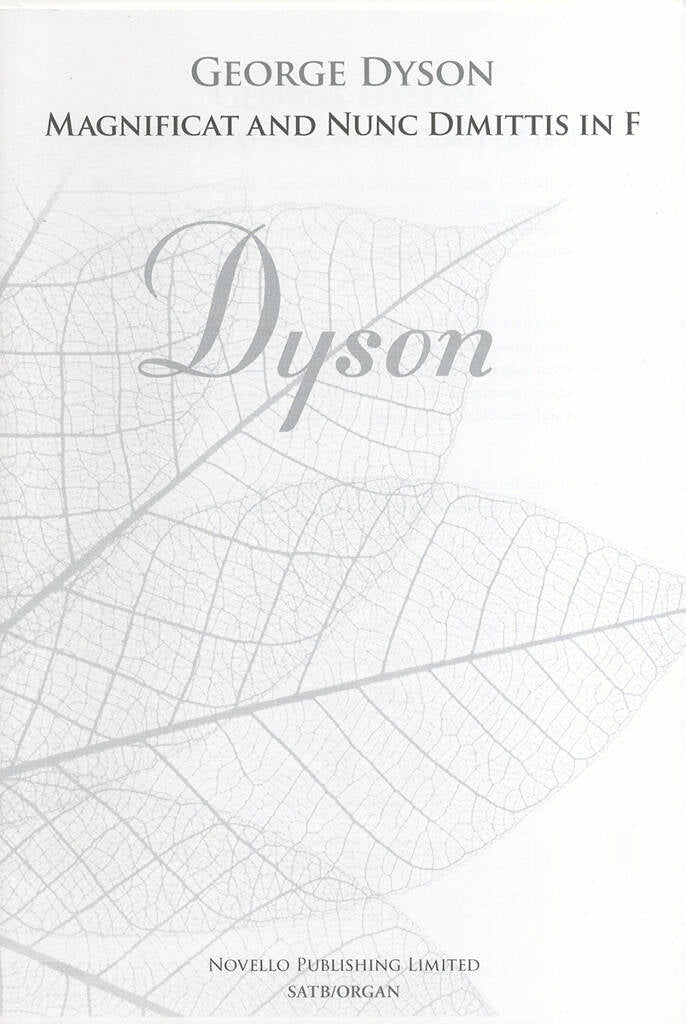 Magnificat And Nunc Dimittis In F - G. Dyson