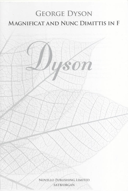 Magnificat And Nunc Dimittis In F - G. Dyson