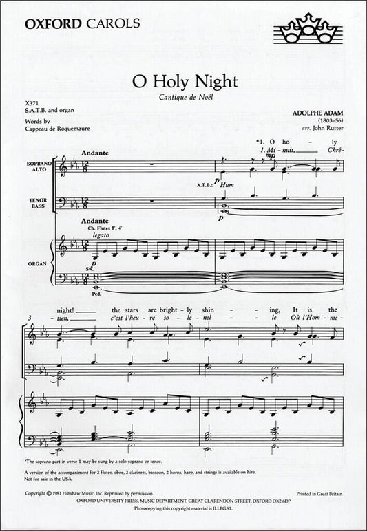 O Holy Night (arr. Rutter)